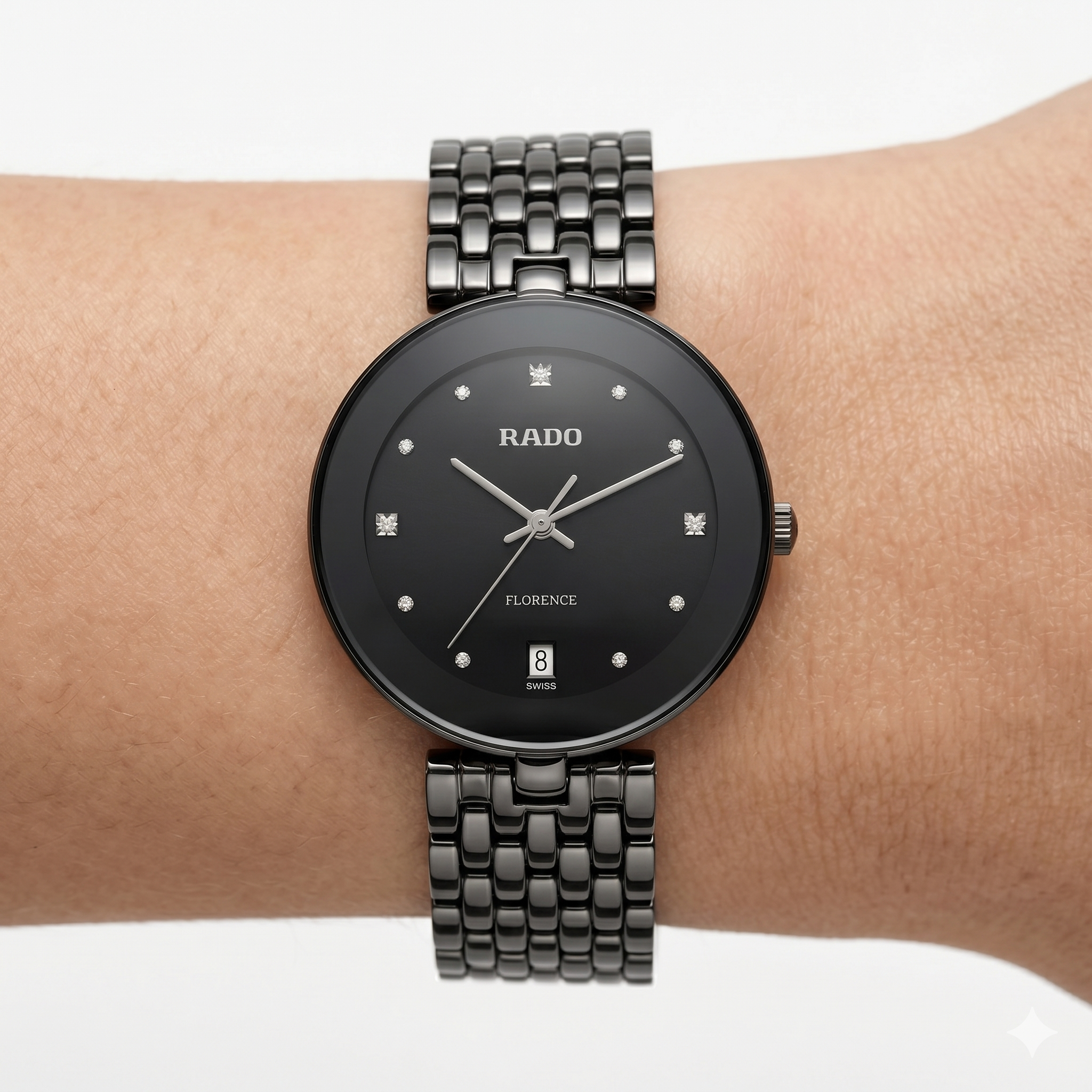 Rado Florence Black Metal Women's Watch 🖤✨
