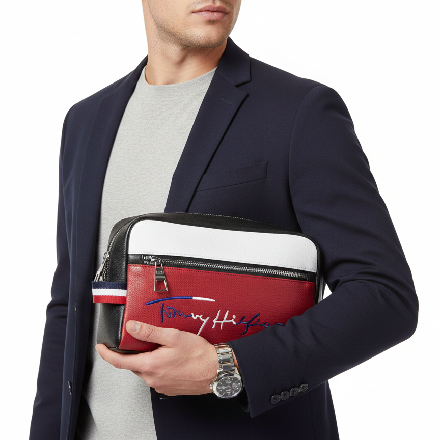 Tommy Hilfiger Blue Clutch Bag with Box 💼💙🎁