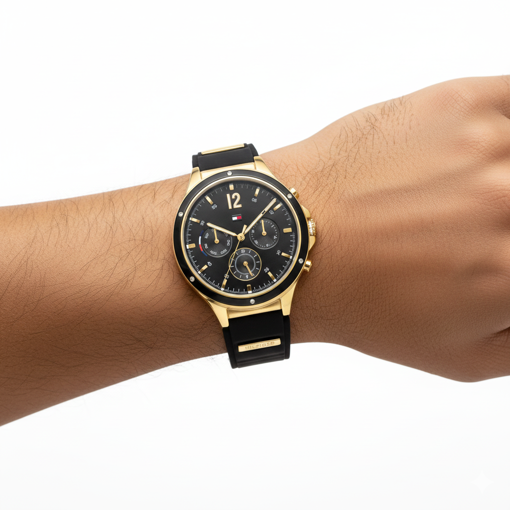 Tommy Hilfiger Multi-Dial Watch with Gold Accents ⌚✨🏆