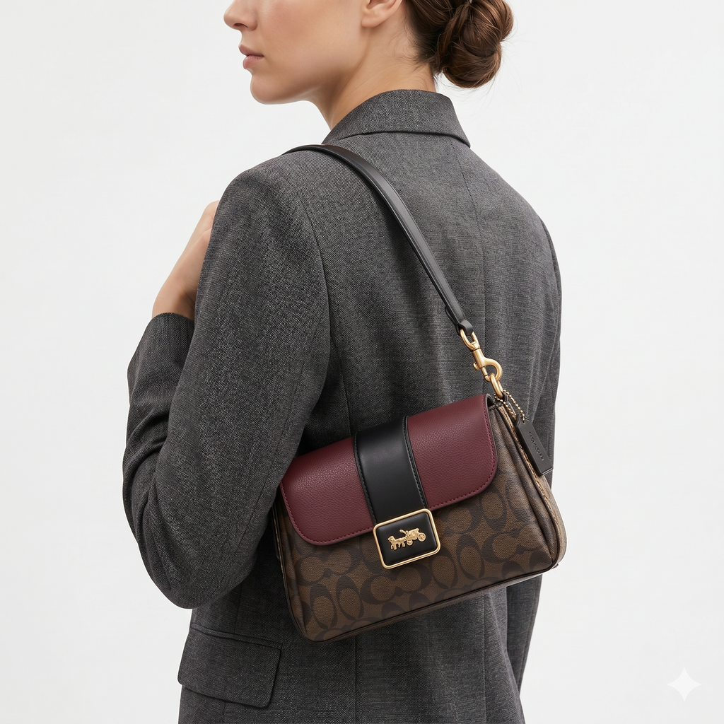 Coach Mirror Original: Brown & Burgundy Luxe 👜🤎