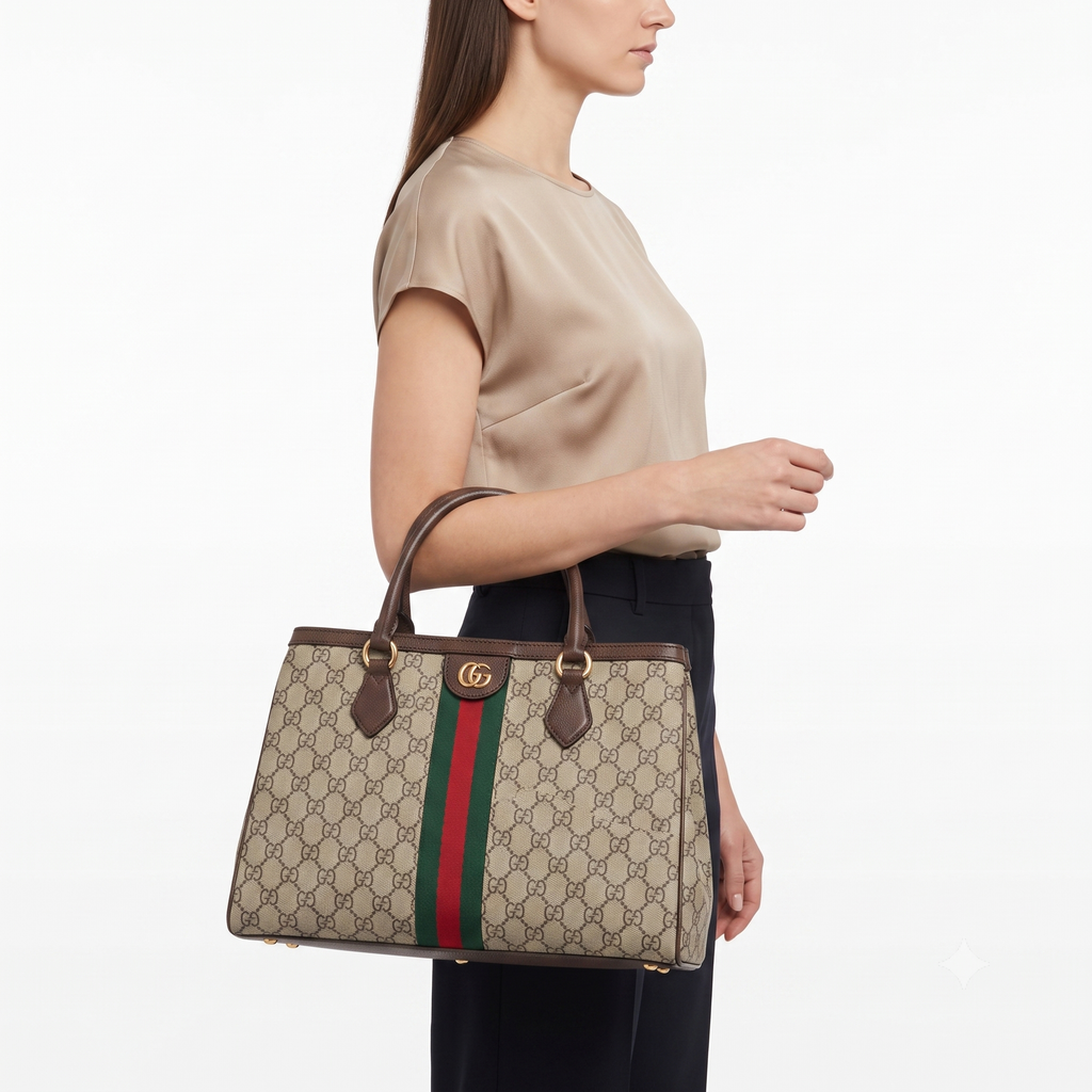 Gucci Ophidia GG Supreme Tote with Web Stripe 👜✨