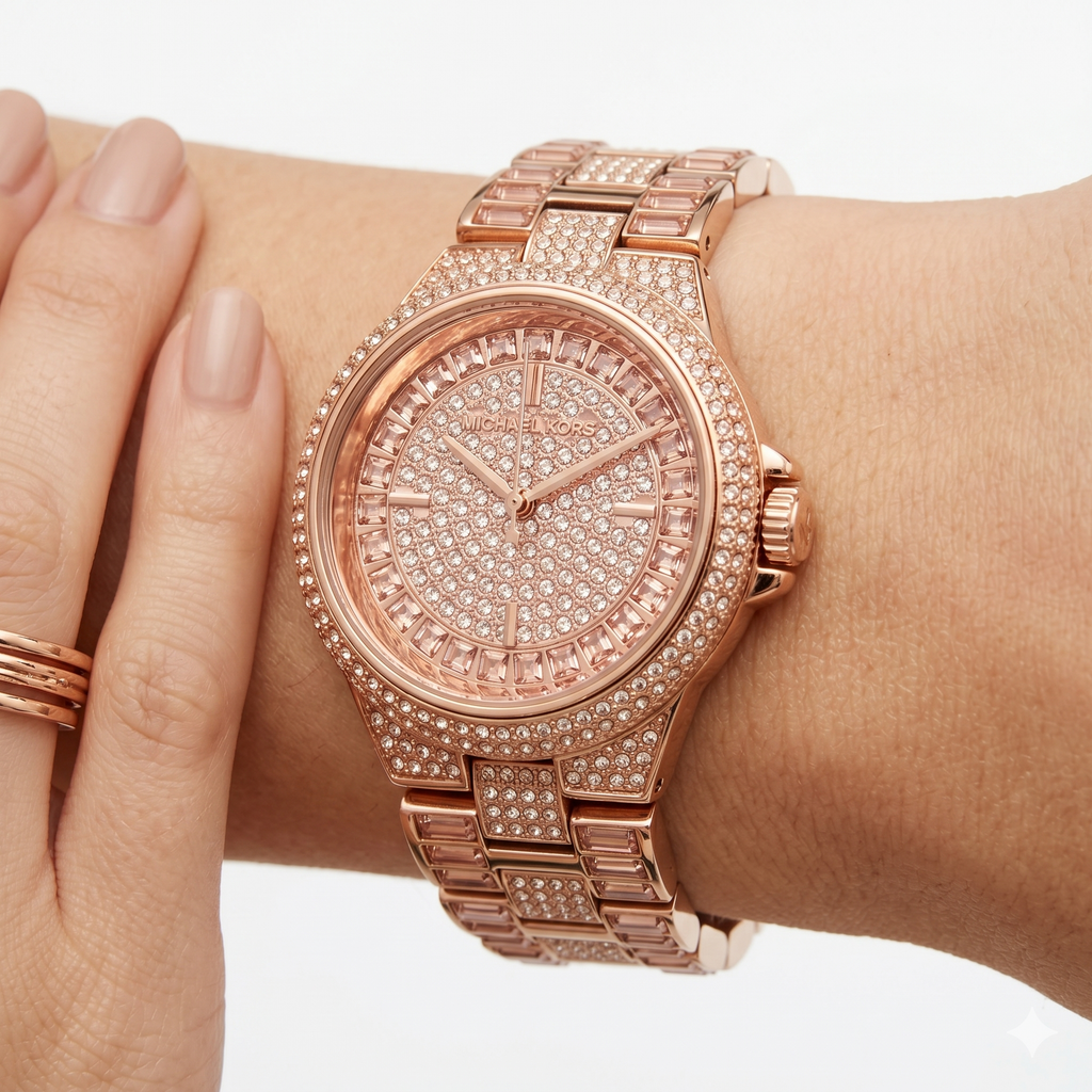 Michael Kors Rose Gold Pavé Watch 💖⌚✨