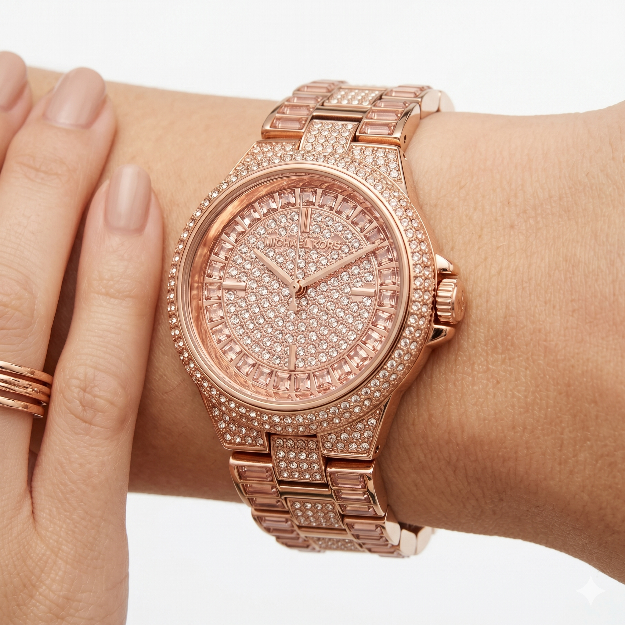 Michael Kors Rose Gold Pavé Watch 💖⌚✨