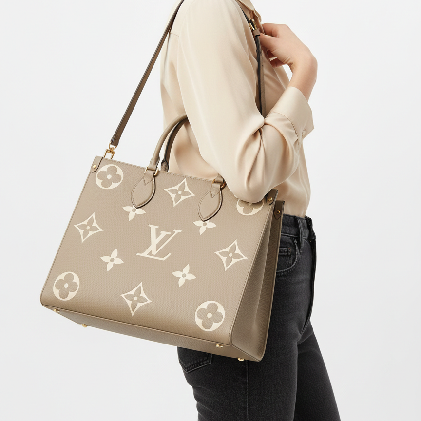 Louis Vuitton OnTheGo MM Monogram Empreinte Giant Tote 👜✨💼