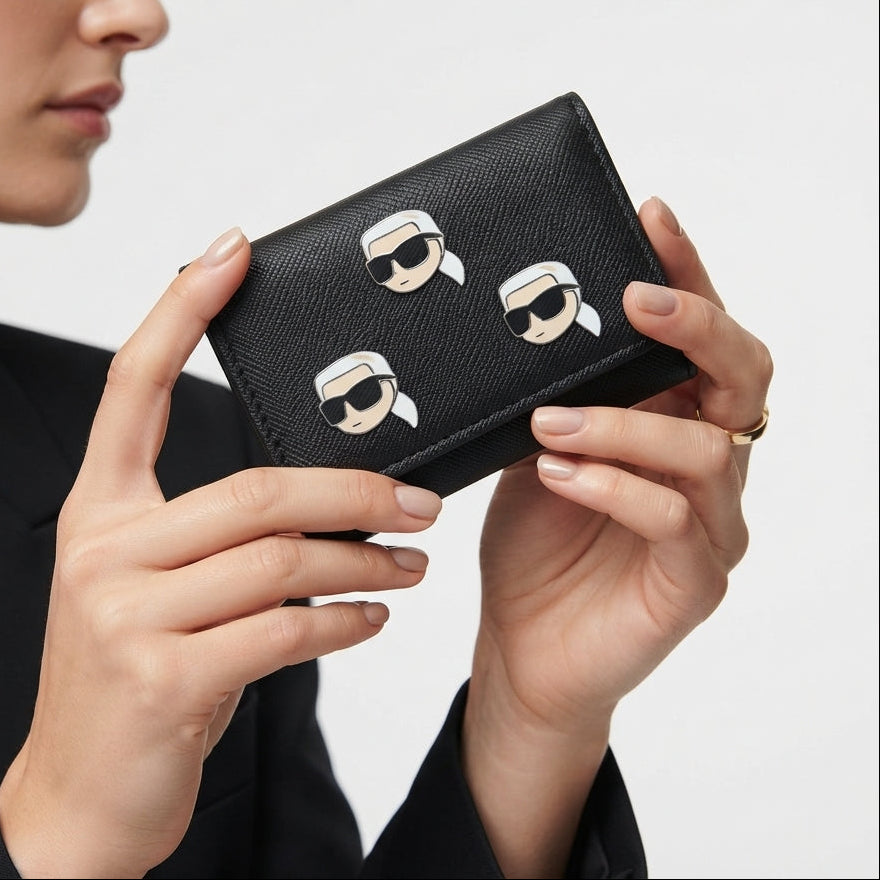 Karl Lagerfeld Iconic Karl Graphic Black Wallet