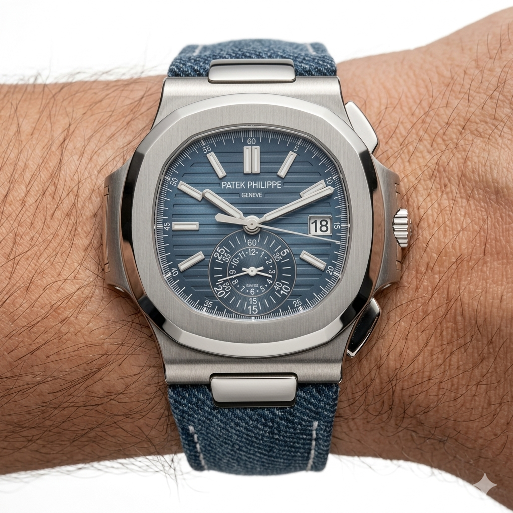 Patek Philippe: Blue & Silver Men's Timepiece ⌚💎🔵