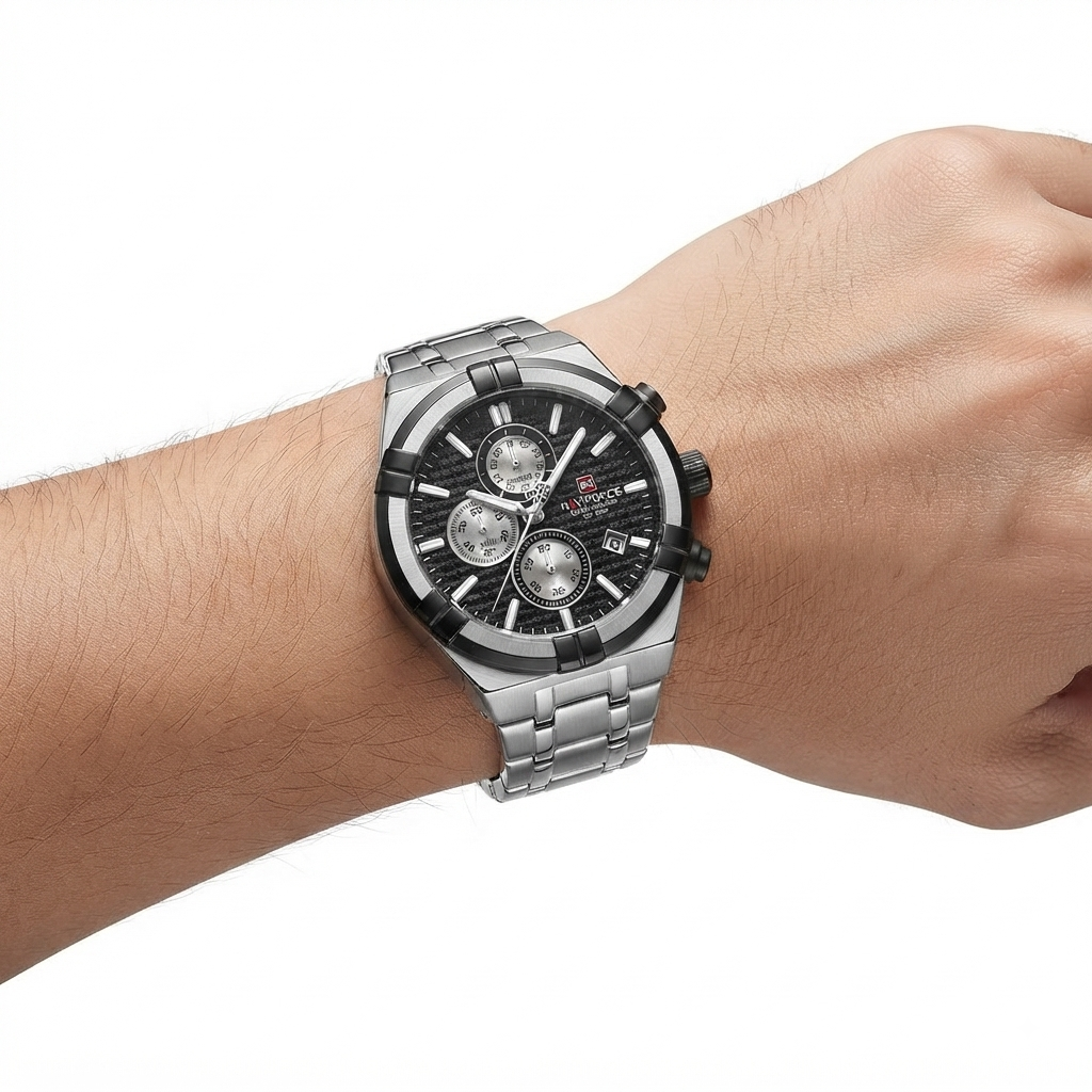 NAVIFORCE Stainless Steel Chronograph Watch