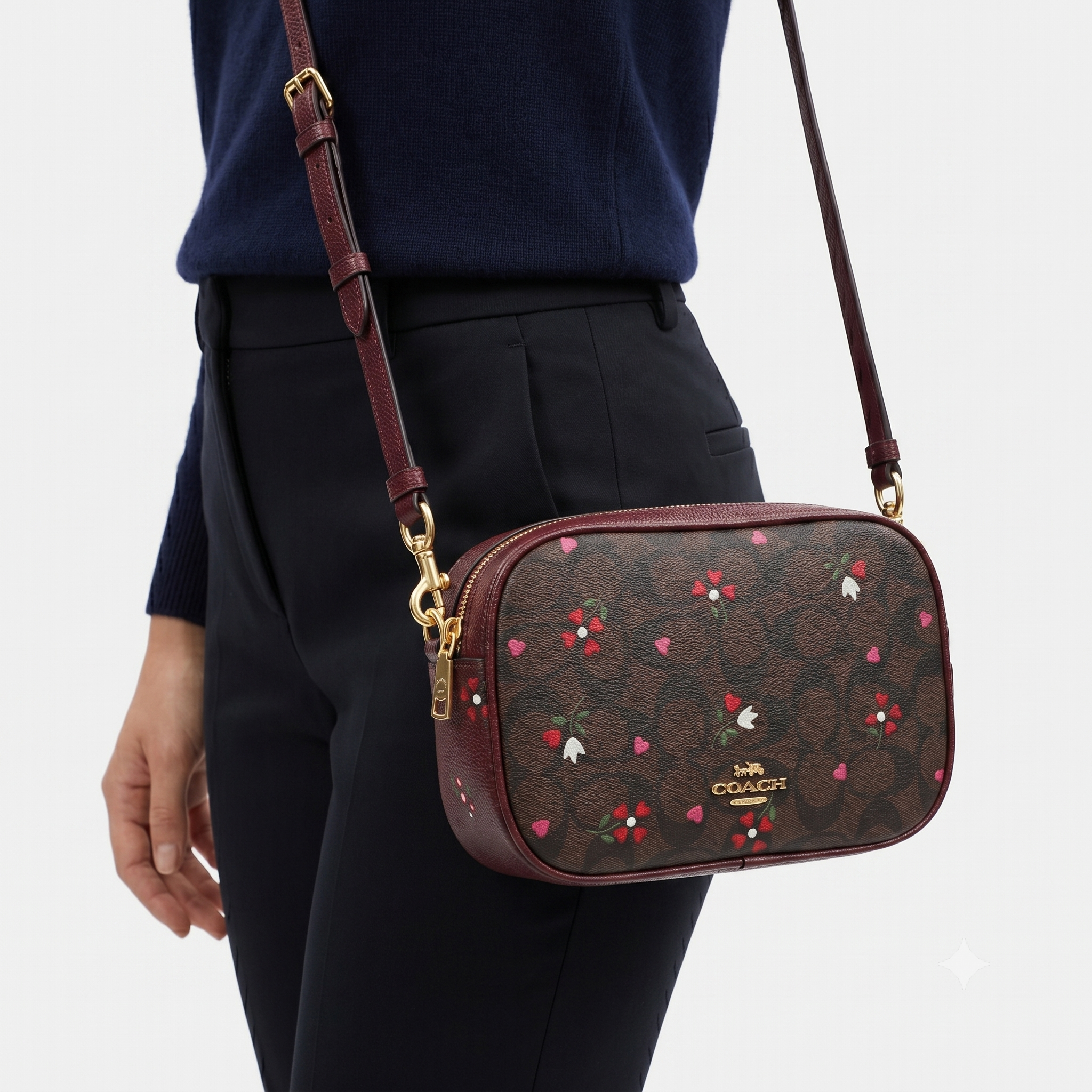 Coach Mirror Original Bag 👜 in Brown & Burgundy 🍷