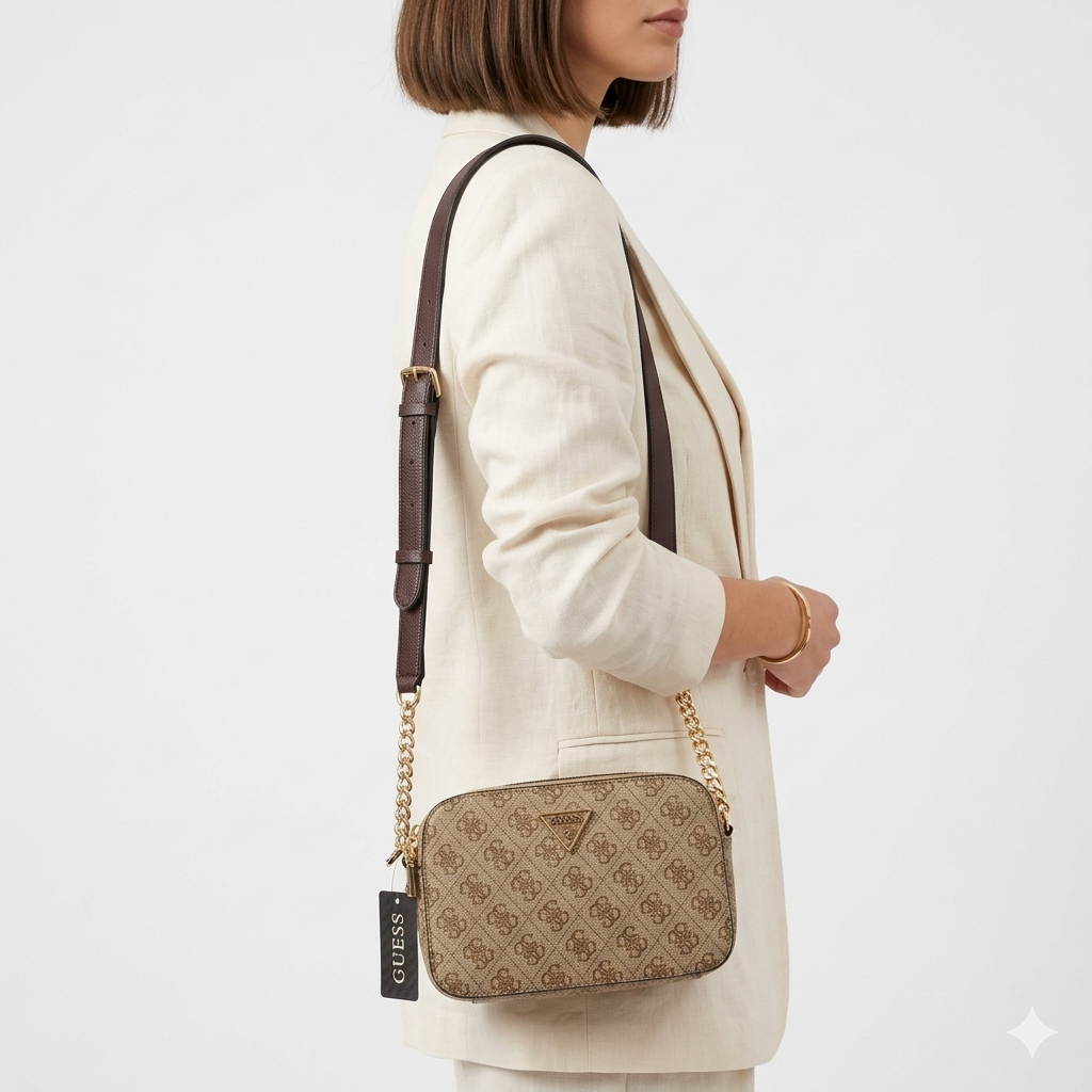 GUESS Chic Crossbody Bag 👜 in Brown, Black & Dark Brown 🖤
