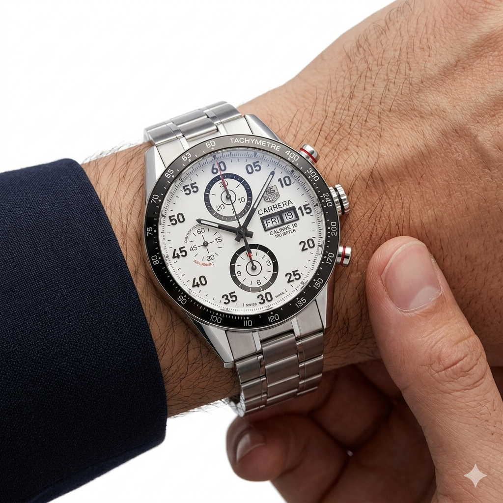 TAG Heuer Carrera Calibre 16 Automatic Chronograph Steel Watch ⌚✨🏎️