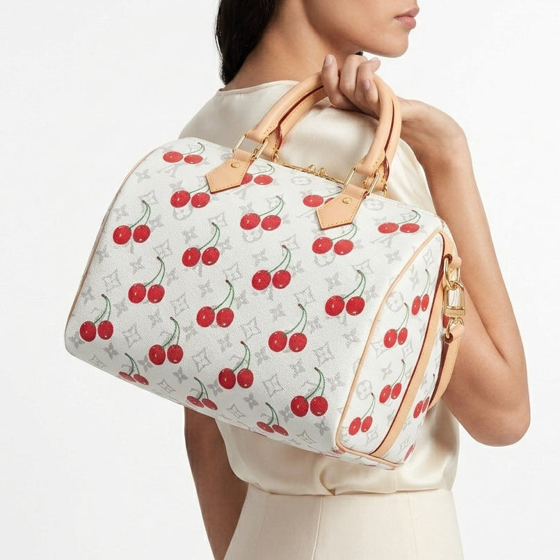 Louis Vuitton Cherry Print Monogram Handbag