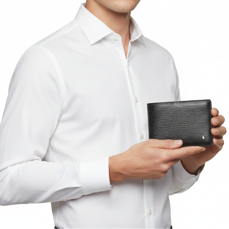 🖋️ Montblanc Black Pebbled Leather Bifold Wallet in Gift Box 🖤🎁