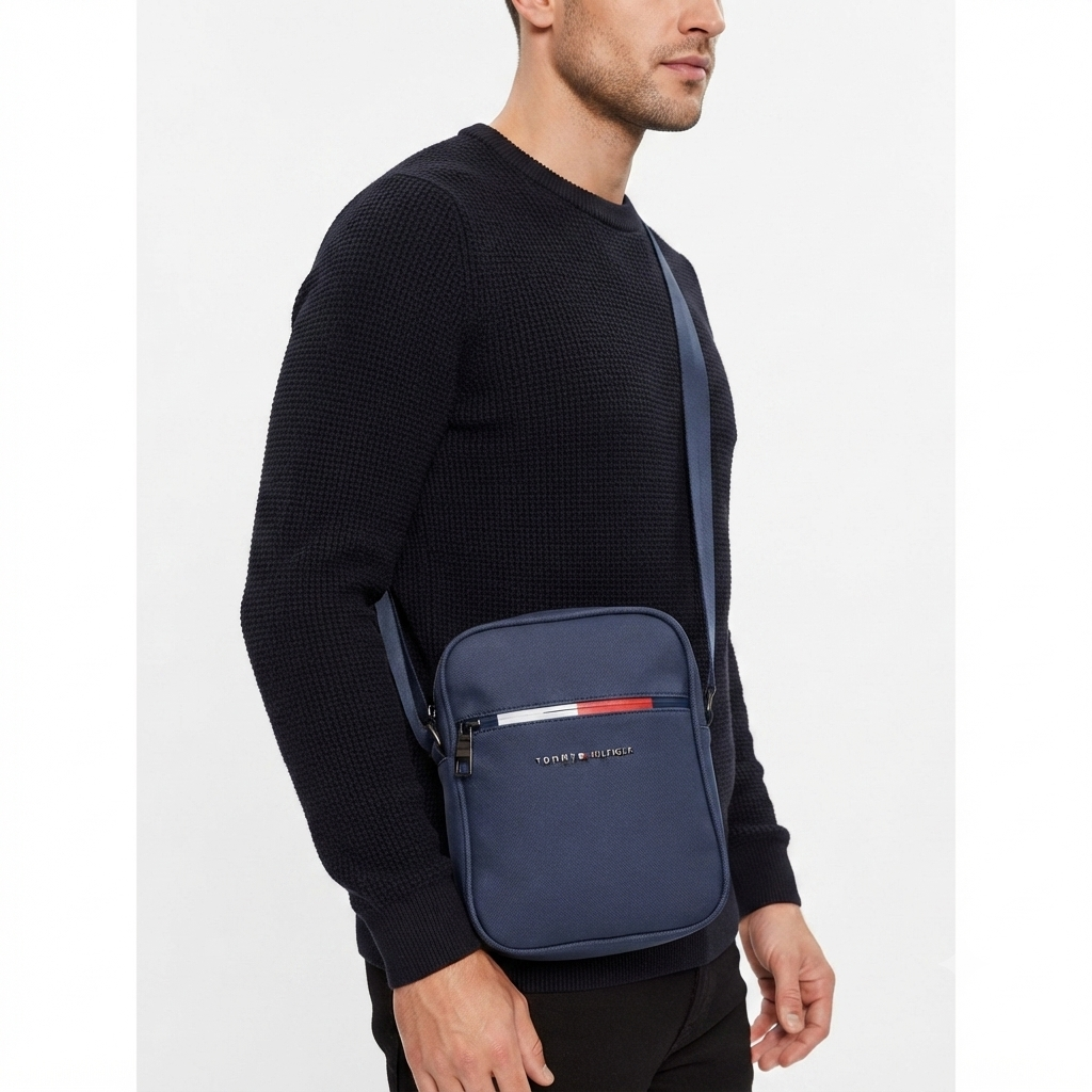 Tommy Hilfiger Signature Stripe Blue Crossbody Bag 👜🔵