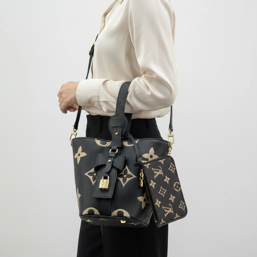 Louis Vuitton Monogram Empreinte Bucket Bag with Bow Detail 👜✨🎀