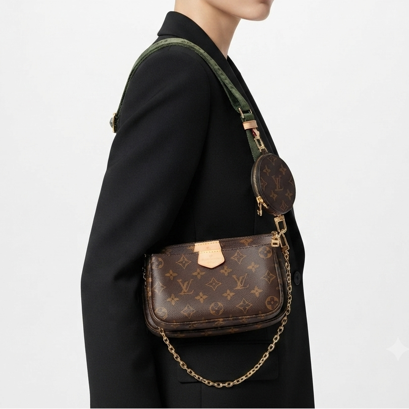 Louis Vuitton Multi Pochette Monogram Canvas 5 in 1 Crossbody Bag