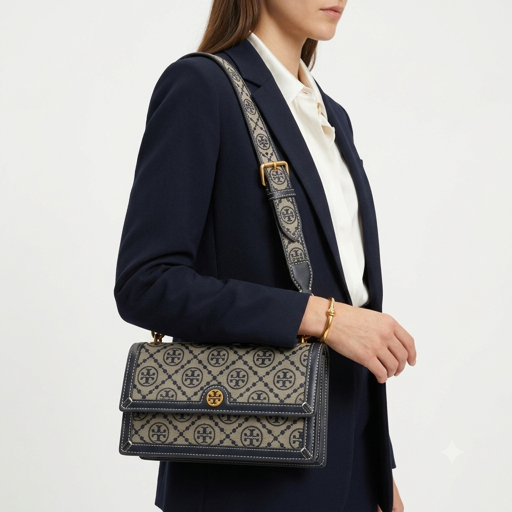 Tory Burch Monogram Crossbody Bag with Adjustable Strap 👜✨