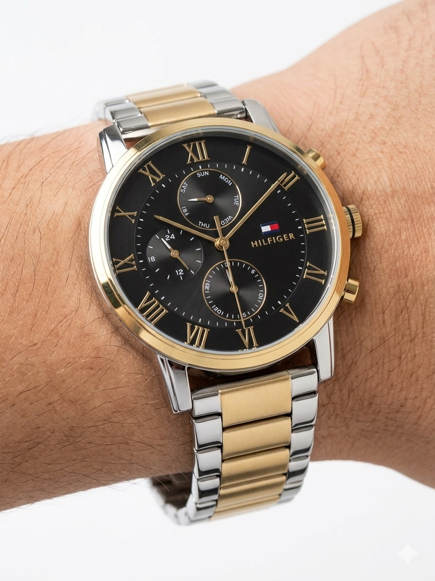Tommy Hilfiger Men's Multifunction Watch with Roman Numeral Dial ⌚✨💼