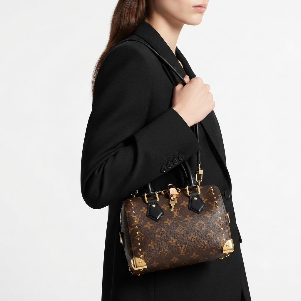 Louis Vuitton Monogram Studded Petite Handbag