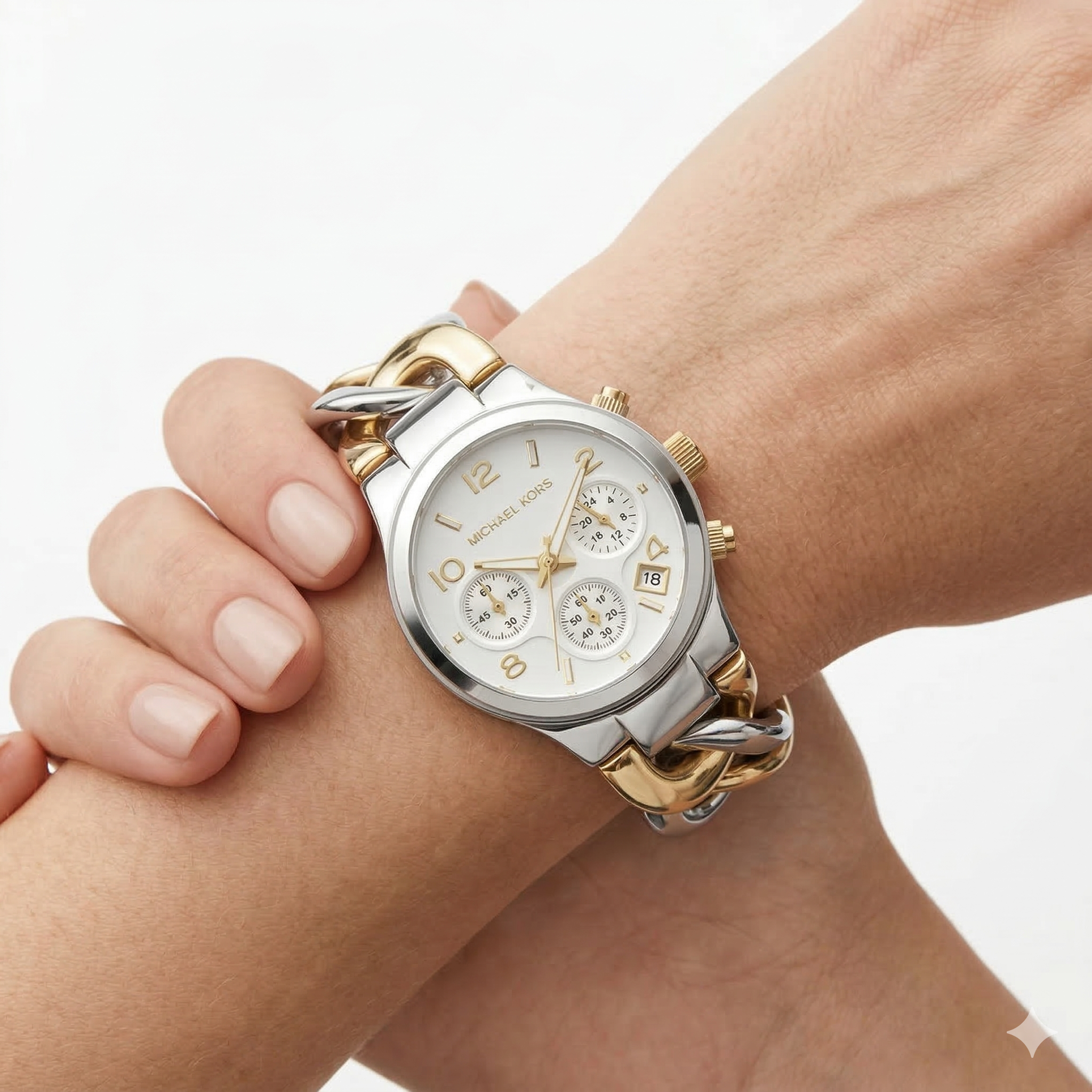 Michael Kors MK3199: Silver & Gold Timepiece ⏱️✨🤍