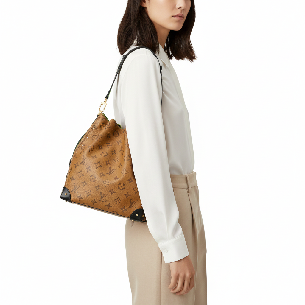 Louis Vuitton Monogram Drawstring Bucket Bag with Chain Handle 🤎👜✨