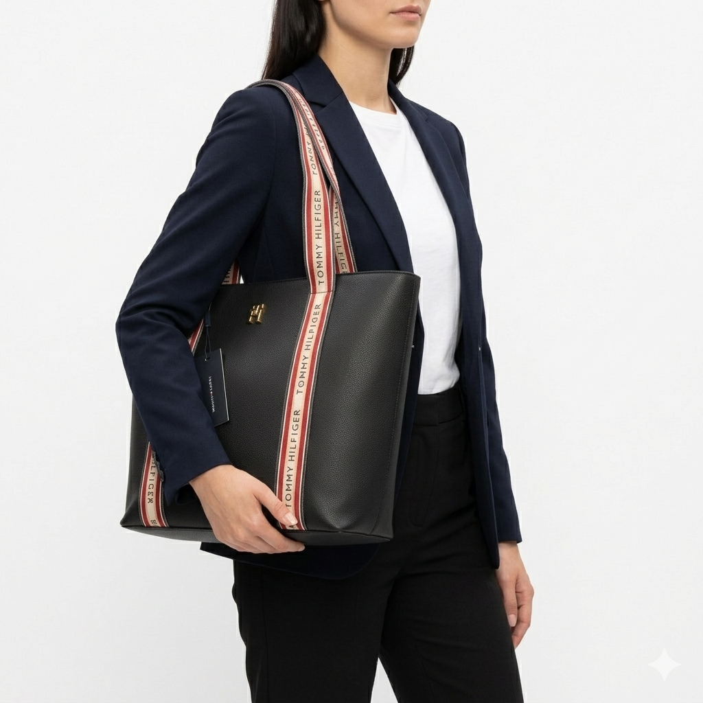 Tommy Hilfiger: Sleek Navy Carryall 👜🖤 Dust Bag Included