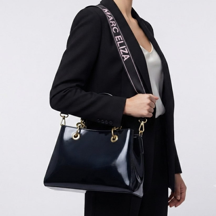 Marc Eliza Glossy Silicone Statement Bag