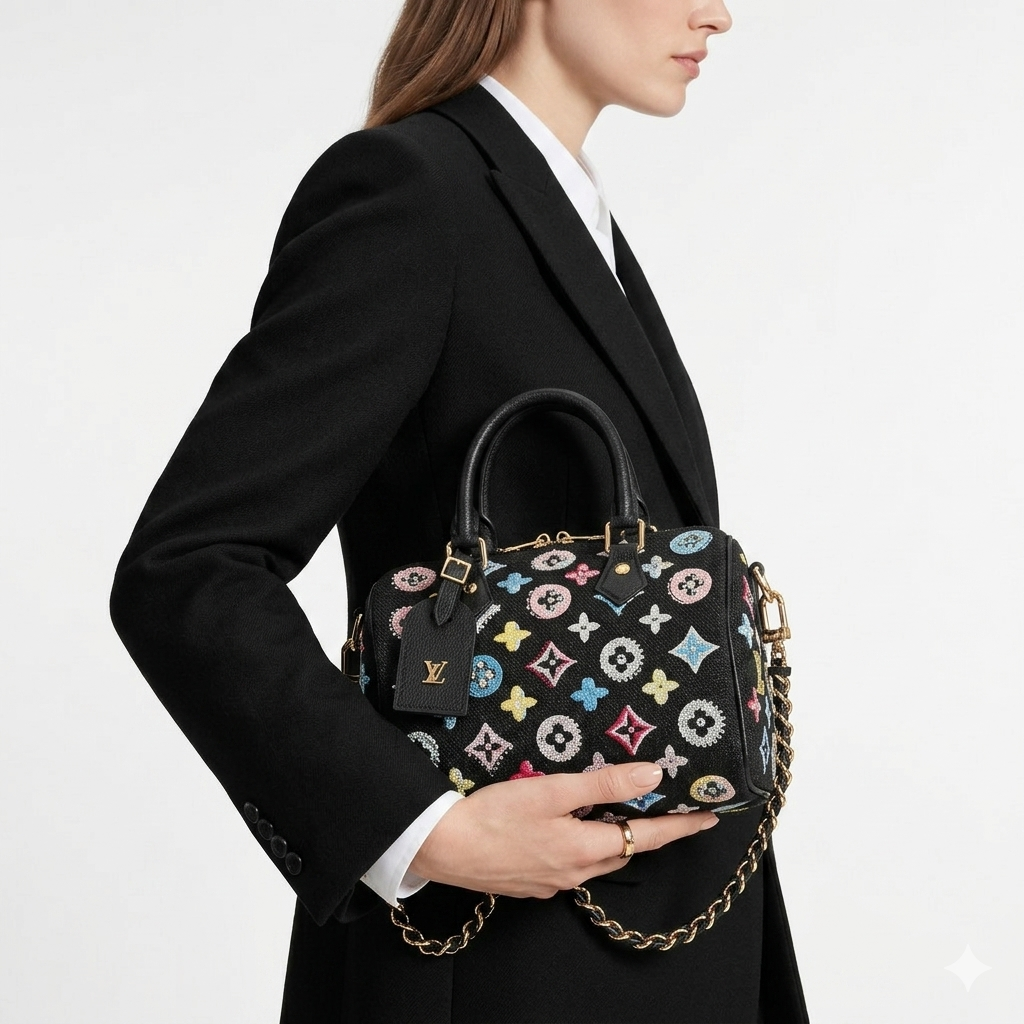 Louis Vuitton Speedy Bandoulière 20 Monogram Embellished Denim 💎👜✨