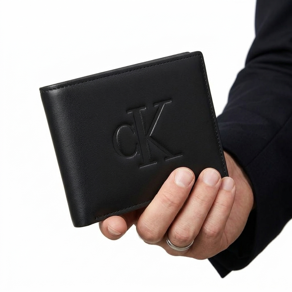 Calvin Klein Black Leather Wallet with Box 🖤💼🎁