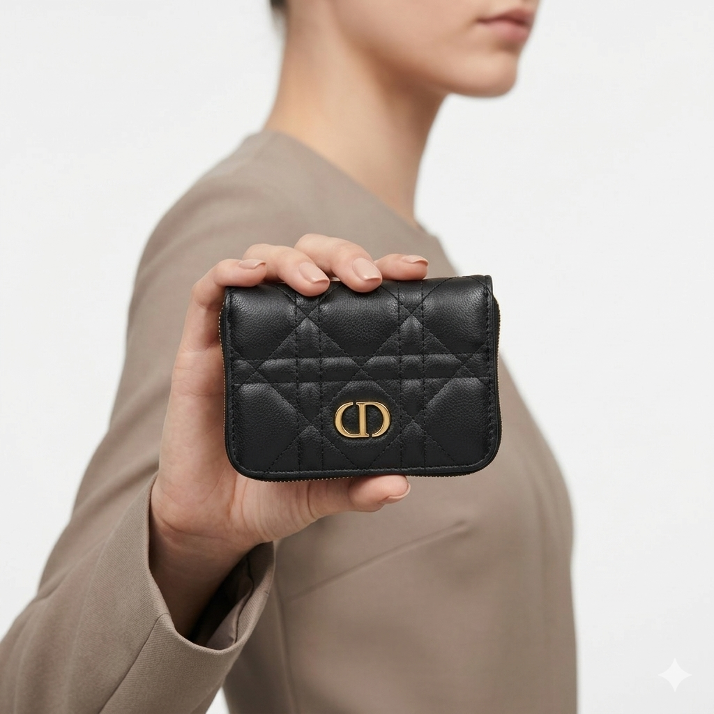 Caro Compact Zipped Wallet Dior 🖤✨👜