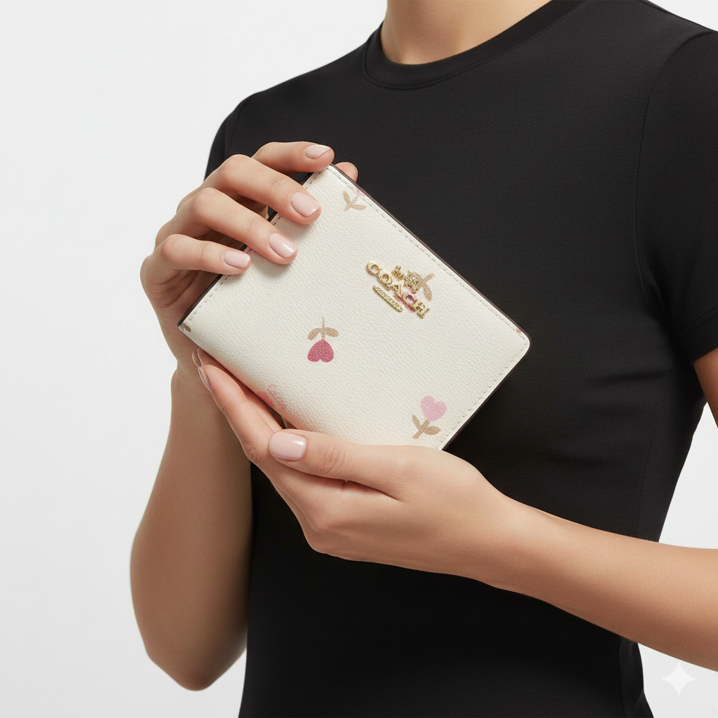 Coach Heart Petal Print Billfold Wallet 🌸✨👛