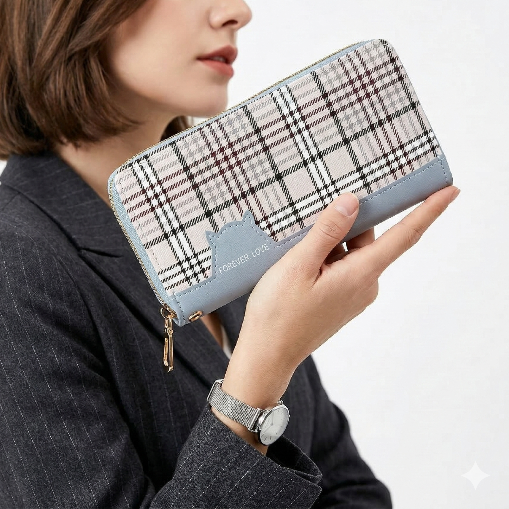 Forever Love Wallet: Classic Colors 💙🤎🖤