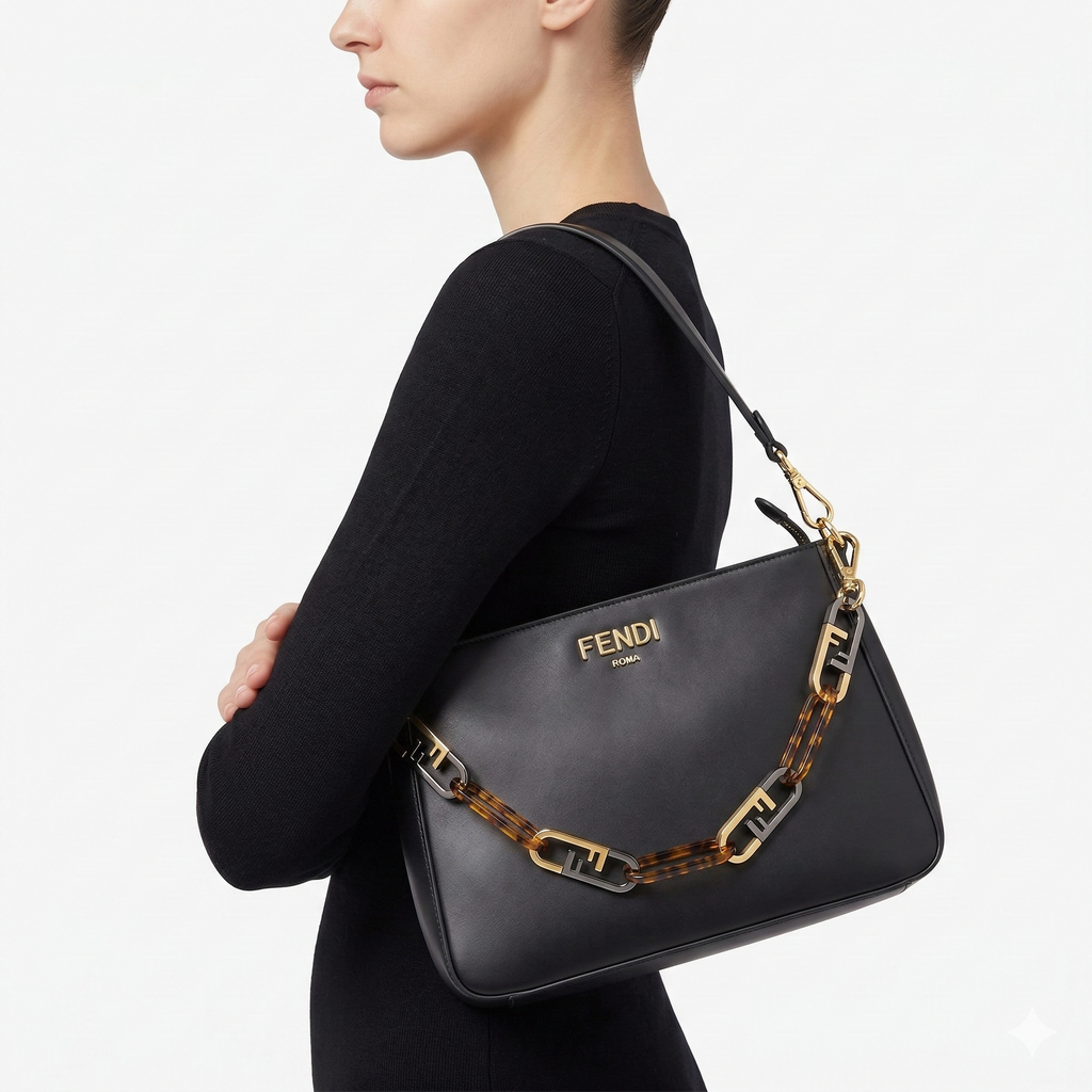 Fendi Black & Brown Monogram Bag 👜💼🖤