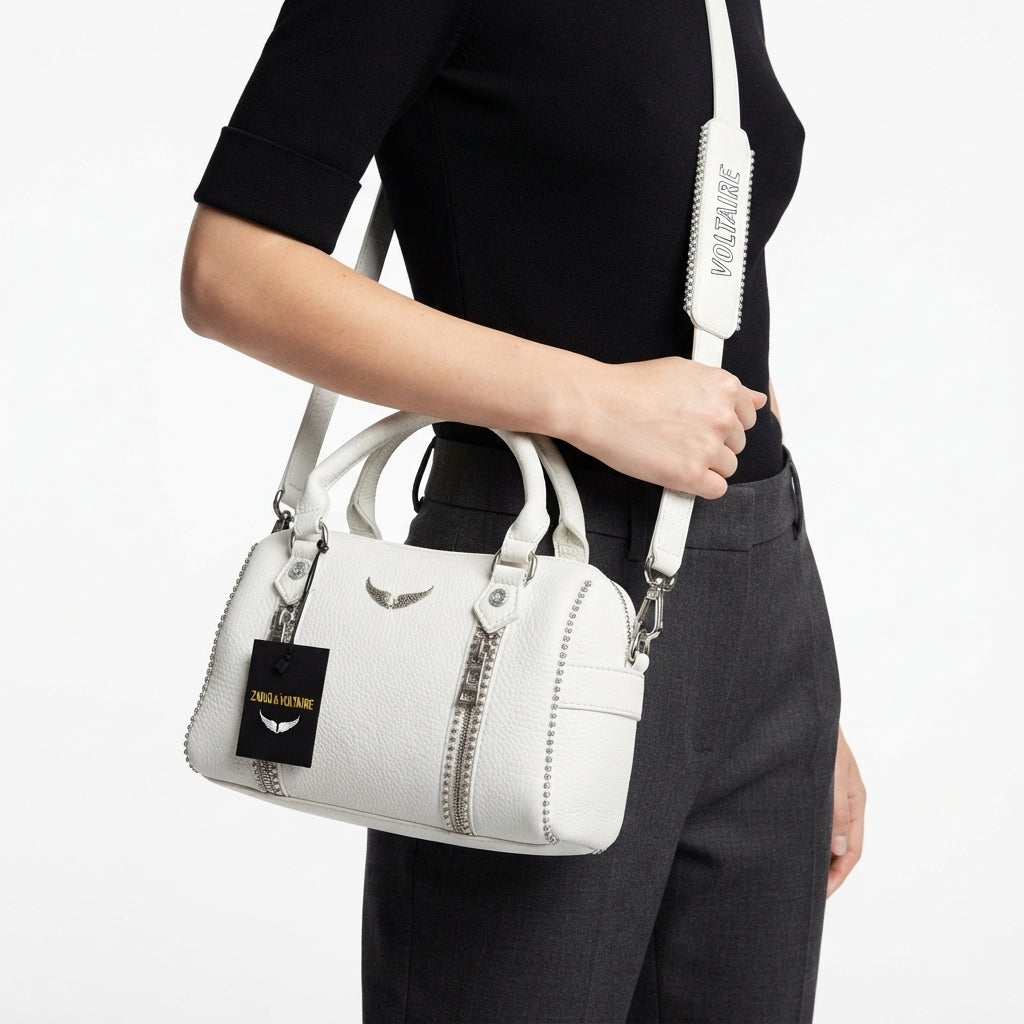 Zadig & Voltaire Studded Leather Effect Handbag