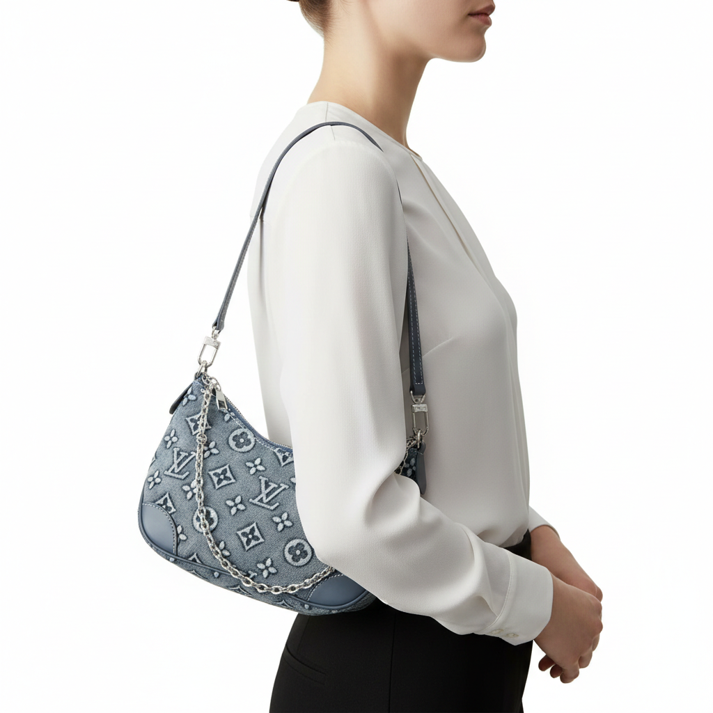 Louis Vuitton Monogram Denim Baguette Bag 👜✨💙