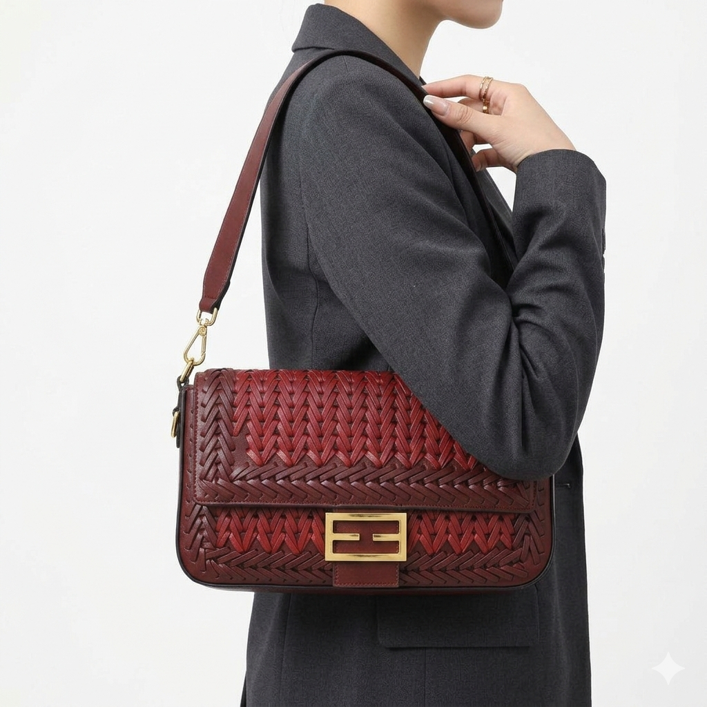 Fendi Roma Bag: Red Accent 👜❤️