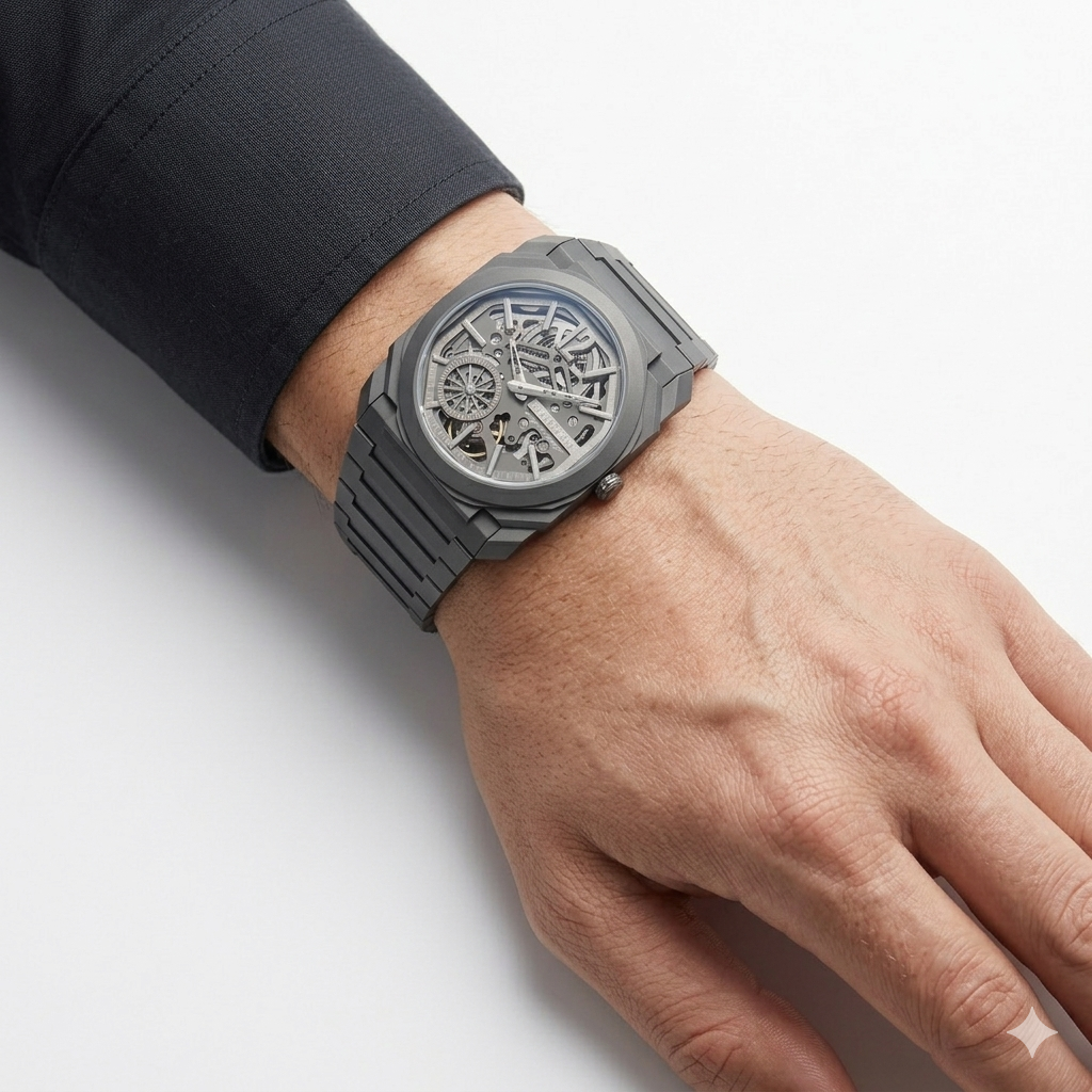 Bvlgari Gray Men's Watch ⌚ Sophisticated Timepiece ⚙️