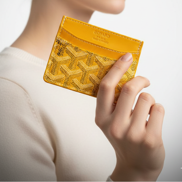 Goyard Saint Sulpice Card Holder in Yellow Goyardine Canvas 💳🌟📁
