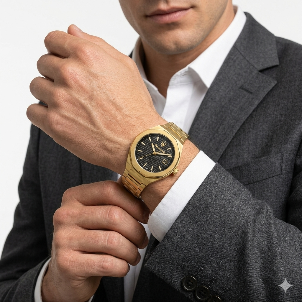 Maserati Gold Trident: Men's Dive Watch 🔱⌚