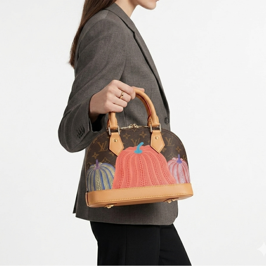 Louis Vuitton x Yayoi Kusama Monogram Pumpkin Alma BB Handbag 👜🎨✨