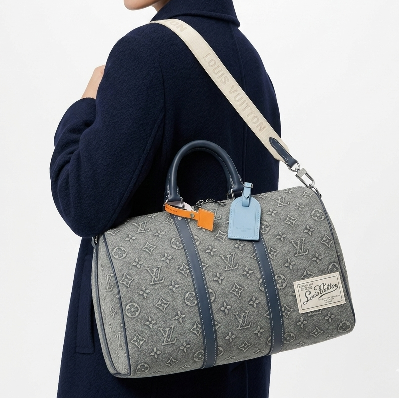Louis Vuitton Monogram Denim Keepall Bandoulière 👜✨💙