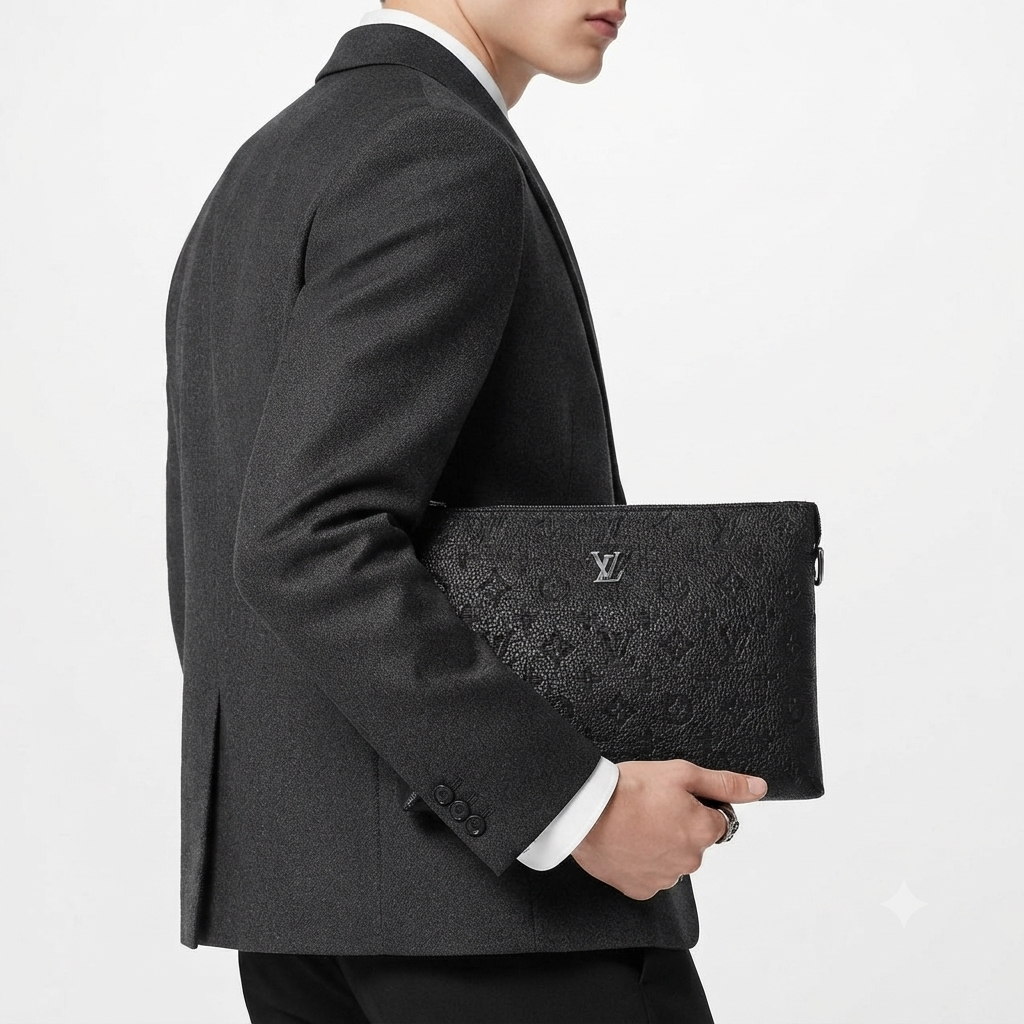 Louis Vuitton Monogram Empreinte Leather Clutch