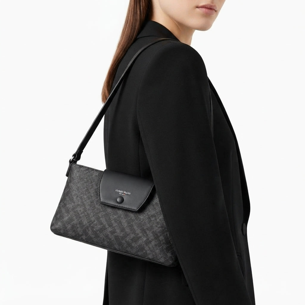 David Jones Signature Pattern Crossbody Bag