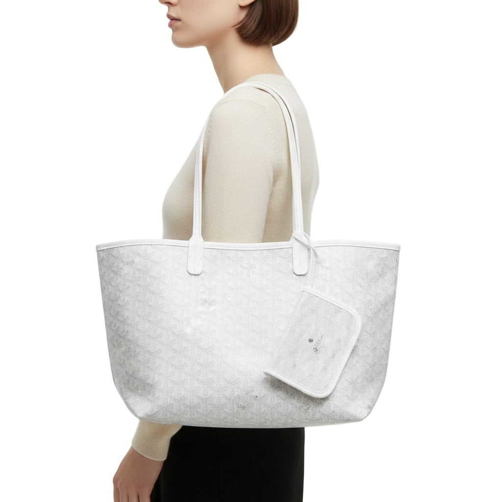 Goyard St. Louis White Monogram Coated Canvas Tote Bag 🤍🛍️🦢