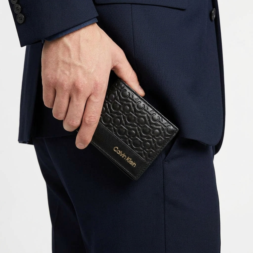 Calvin Klein Mirror Genuine Leather Billfold Wallet