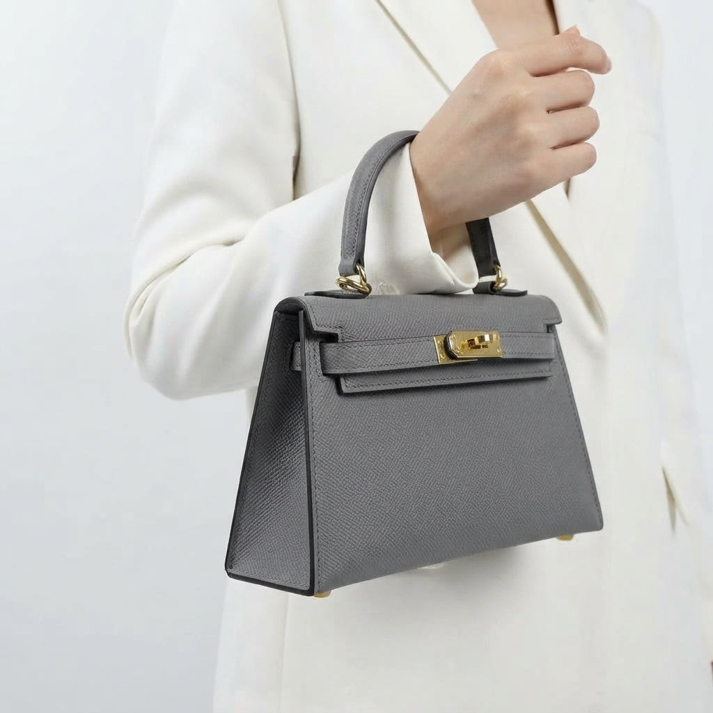 Hermes Kelly Structured Handbag with Detachable Strap