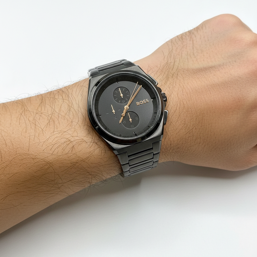 Hugo Boss All-Black Chronograph Men's Watch ⌚️🖤✨