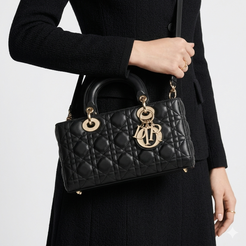 Dior Lady D-Joy Bag in Black Cannage Leather 👜✨🖤