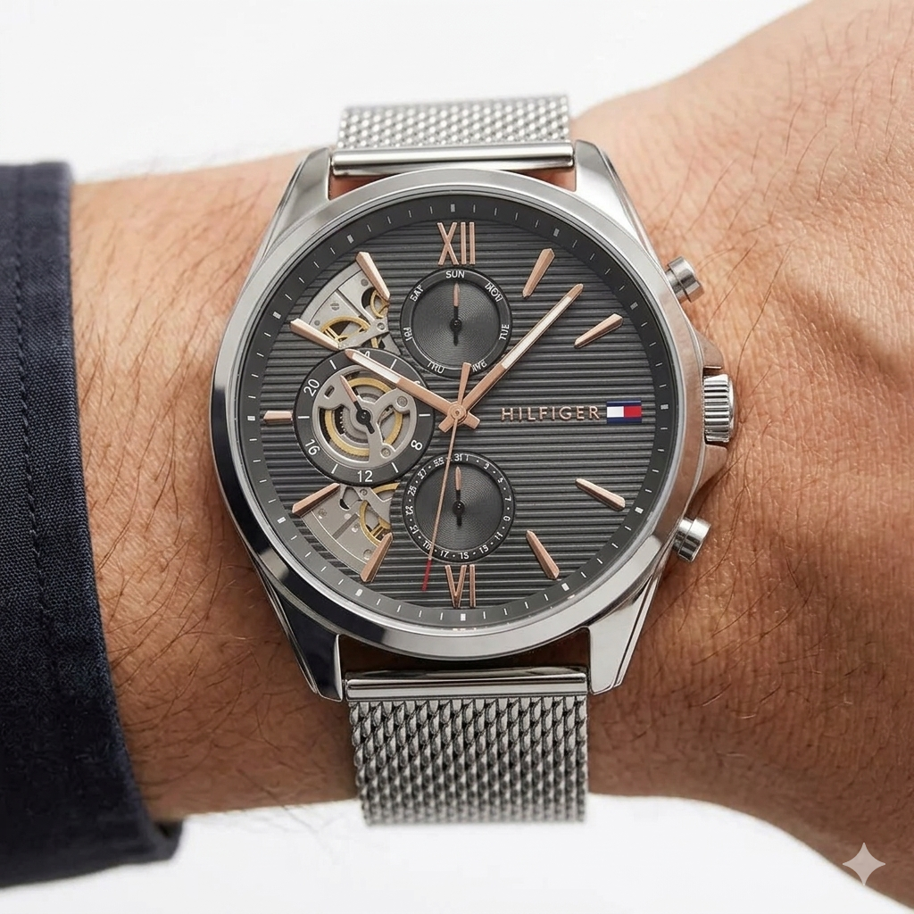 Silver-Tone Men's Watch ⌚ Classic Timepiece ⏱️ Gift Ready 🎁