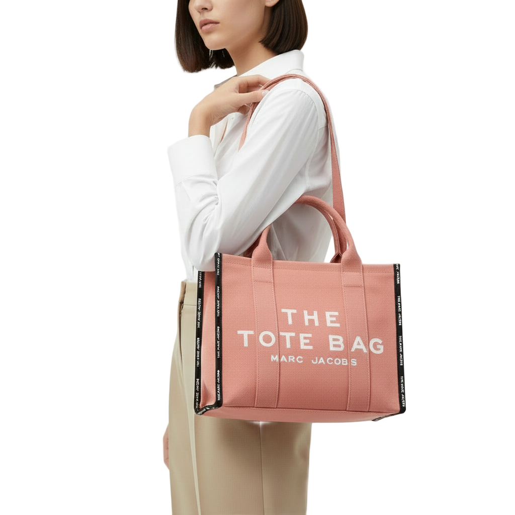 Marc Jacobs The Mini Tote Bag in Peachy Pink Canvas 🌸🎀🛍️