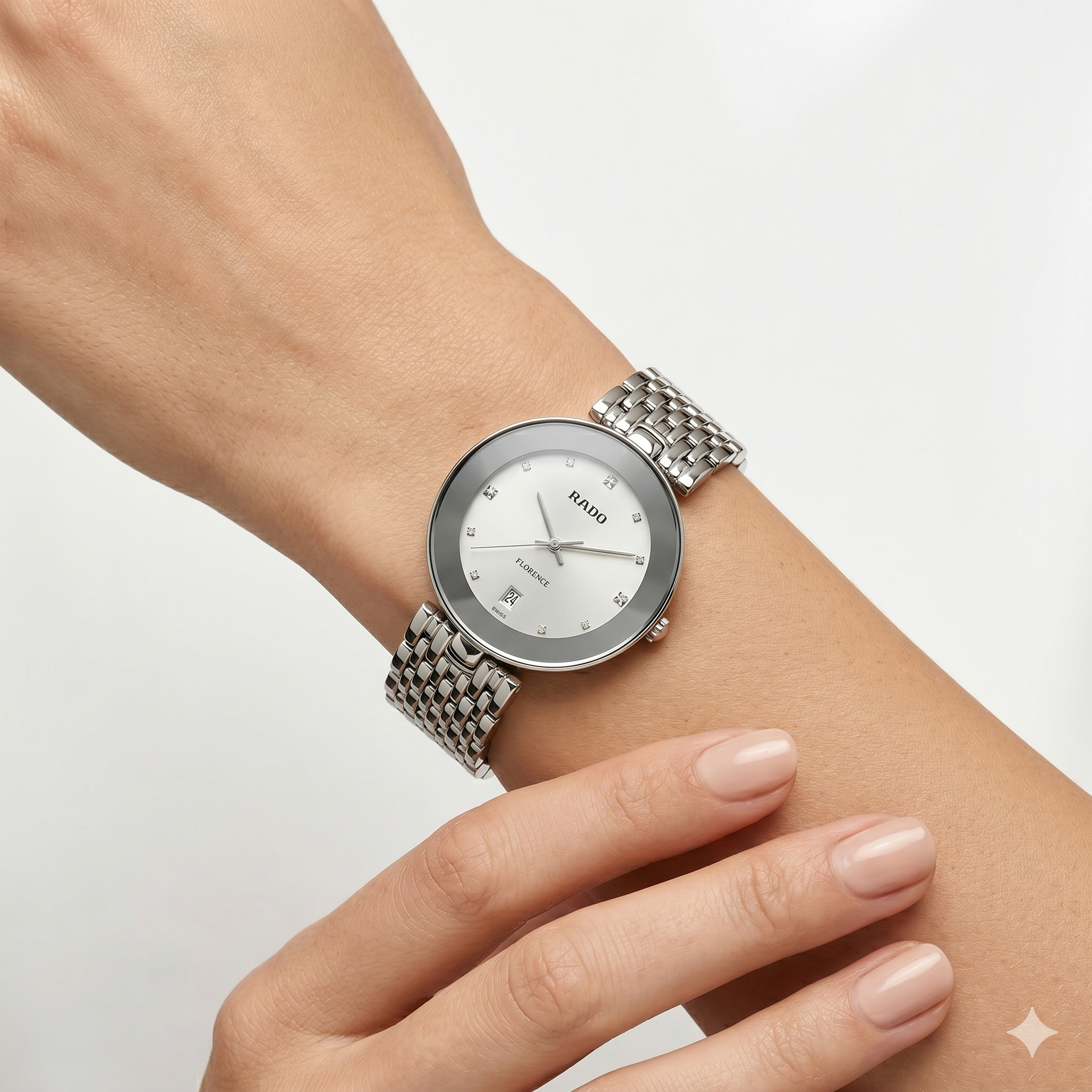 Rado Florence Silver Stainless Steel Women's Watch 💎⌚️✨